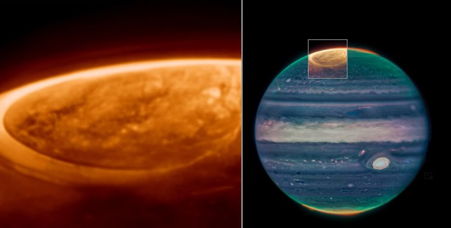 Юпітер полярне сяйво