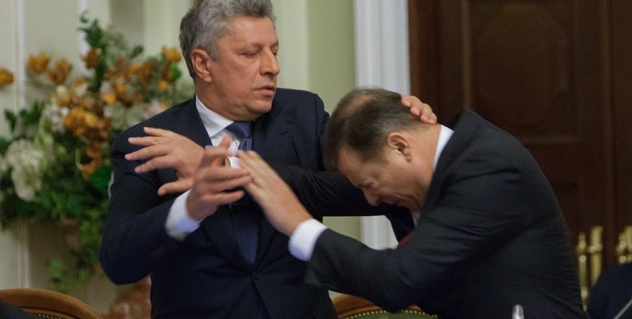 Драка Олега Ляшко и Юрия Бойко на Согласительном совете