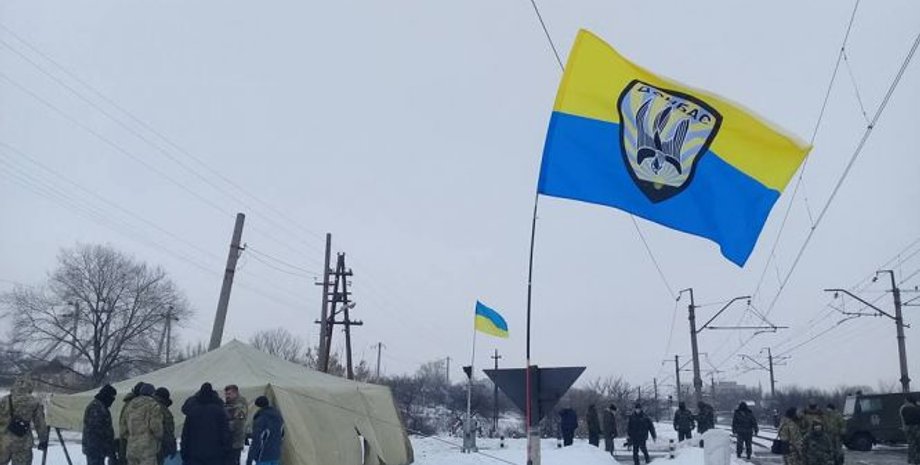 Блокпост участников блокады около Бахмута / Фото: facebook.com/shtab.blokady