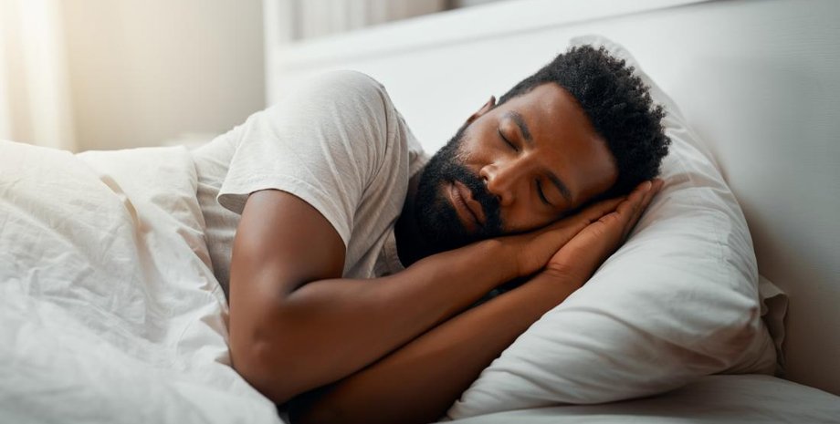 мужчина, кровать, сон, фото