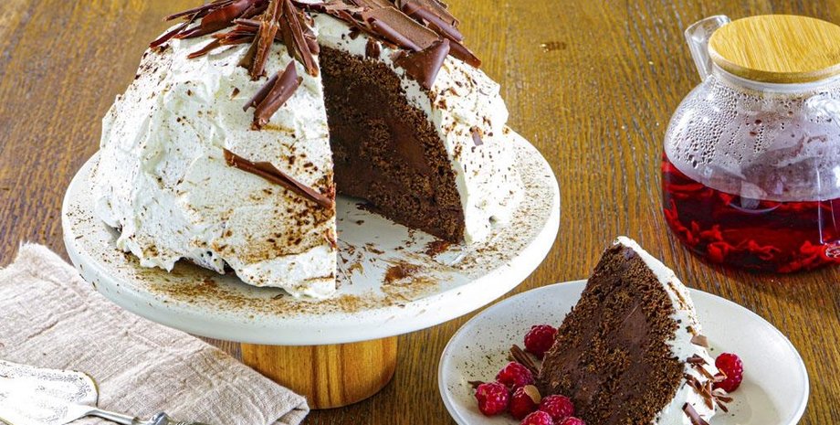 Торт "Шоколадный купол", шоколадный торт, вкусный торт