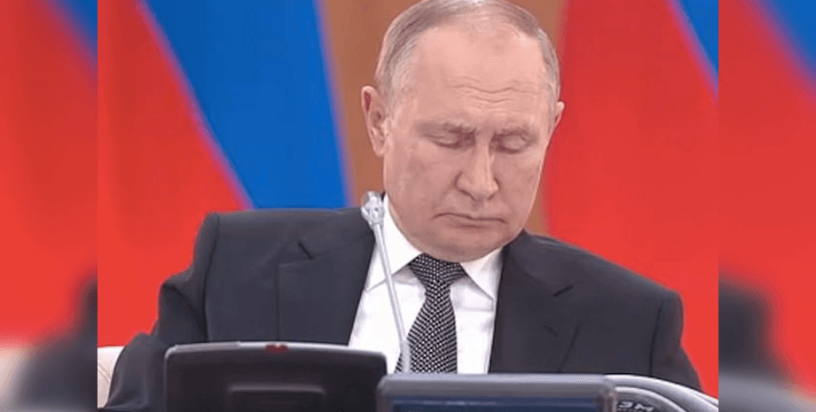президент РФ Владимир Путин, Путин уснул видео,