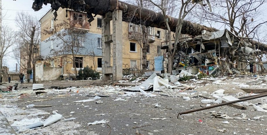 Последствия атаки БПЛА по Николаеву