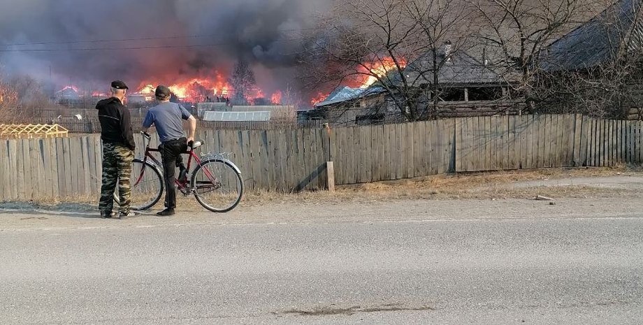 пожежа, Сосьва, Свердловська область, російські пожежі, наслідки пожежі, МНС, режим НС