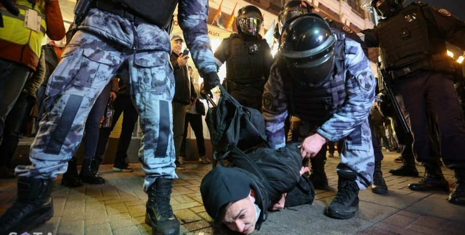 протести проти мобілізації, протести у Росії, мобілізація у Росії, рух Весна, антивоєнні мітинги, затримання