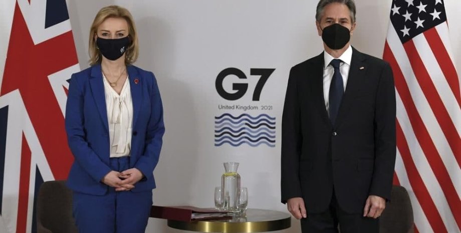 Лиз Трас, министр иностранных дел Великобритании, G7