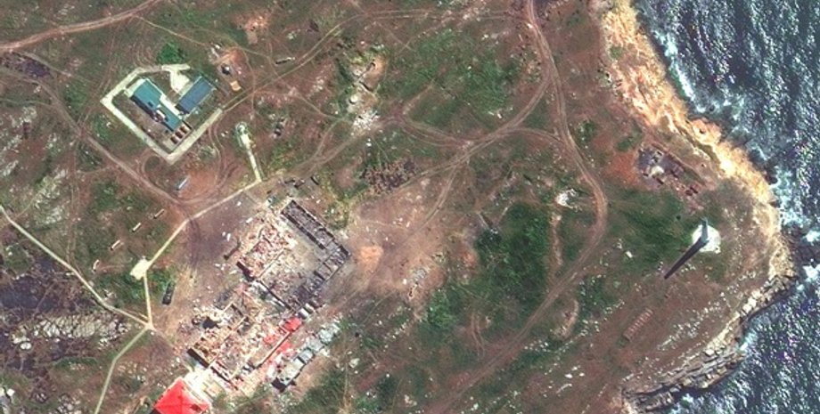 Остров Змеиный, удар ВСУ