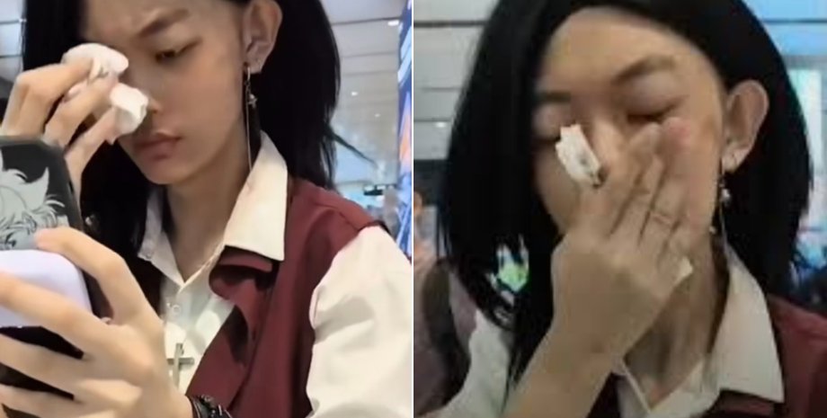 Сотрудники аэропорта Шанхая заставили женщину смыть яркий макияж