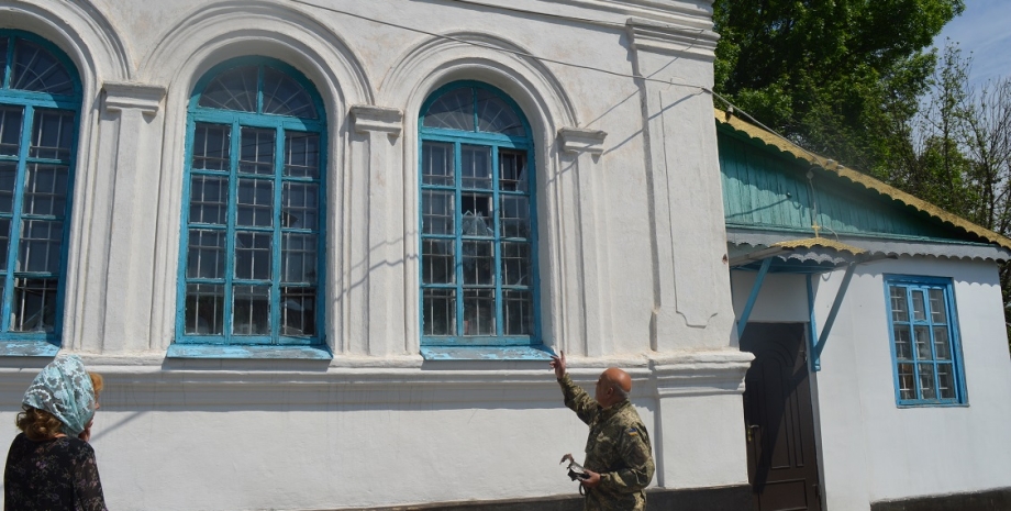 Церковь после обстрела / Фото пресс-службы Геннадия Москаля