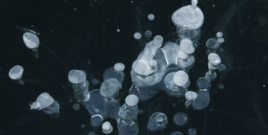 метан, пузырьки метана, утечка метана