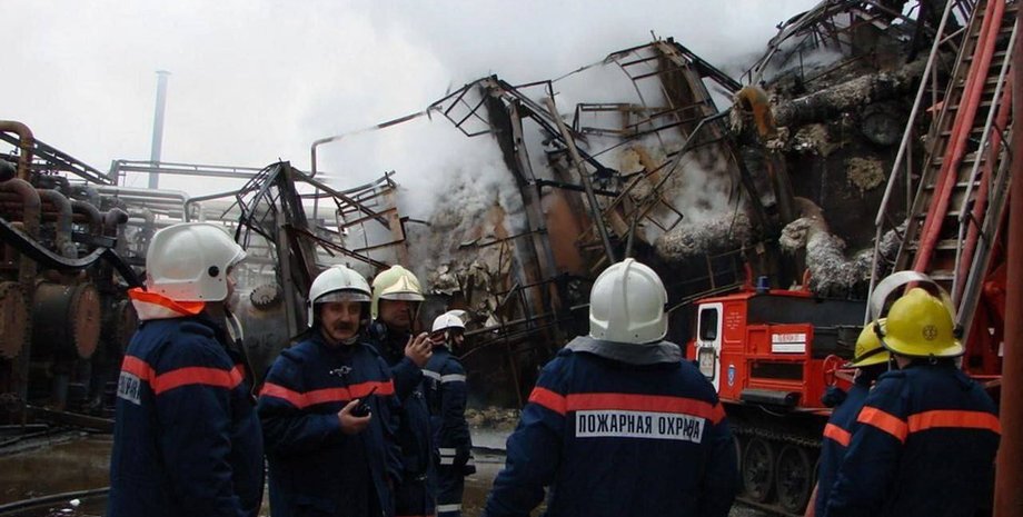 НПЗ, пожар, Россия