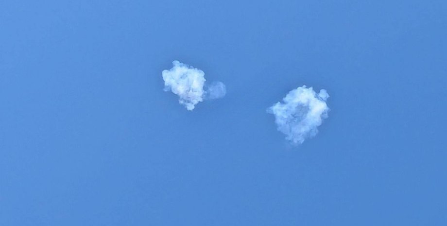 Одесса, небо, взрывы, дым