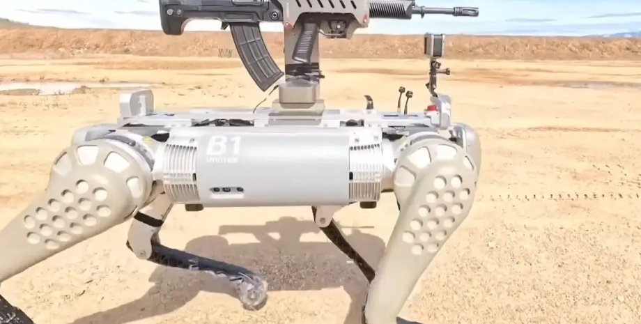 робот-пес, робот-собака, робот с винтовкой