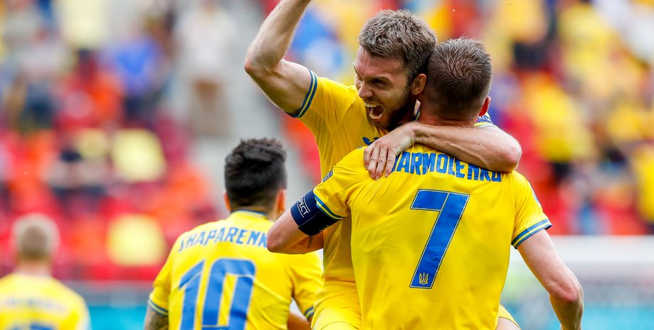 Збірна України Олександр Караваєв, Андрій Ярмоленко, Микола Шапаренко