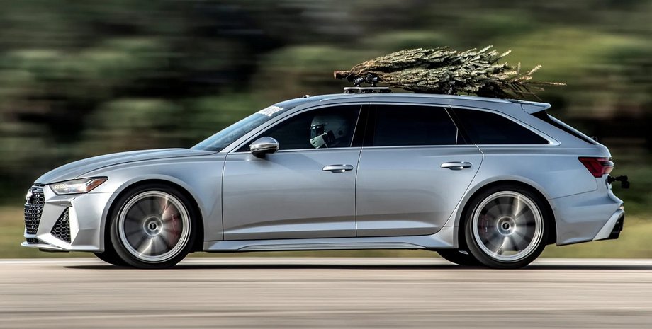 Audi RS6 Avant, рекорд скорости, универсал Audi, рождественская елка