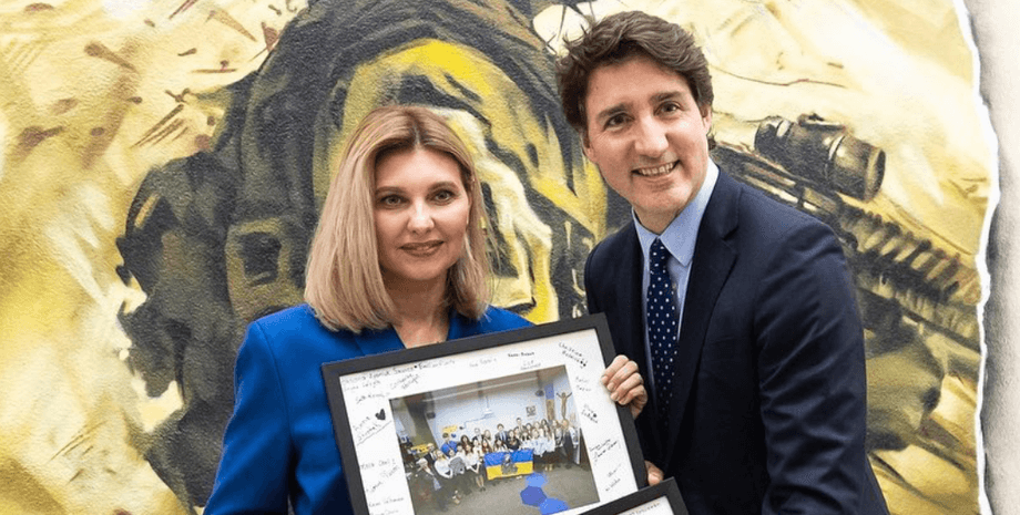 Олена Зеленська та Джастін Трюдо, олена зеленська образи, зустріч з премʼєр-міністром канади, джастін трюдо в Україні