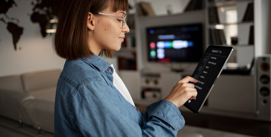 Смарт-телевізор, планшет і колонки