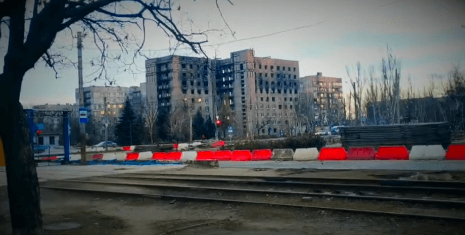 мариуполь, город, блокпост, дом