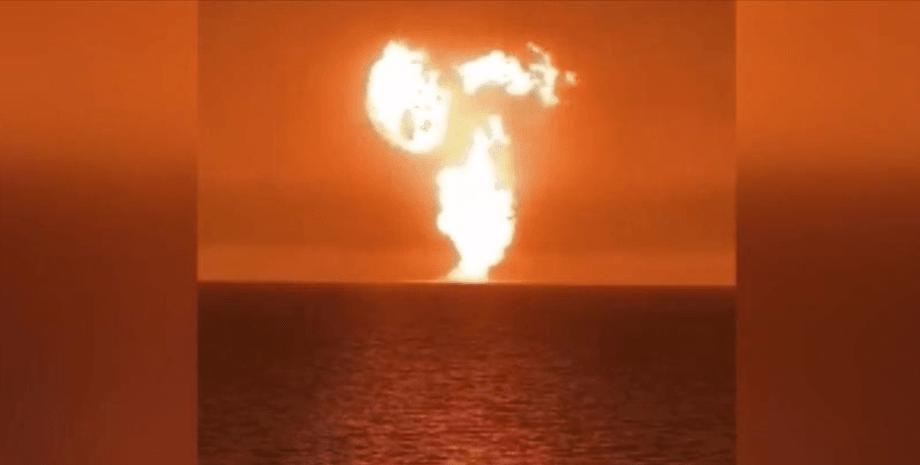 взрыв, каспийское море, фото