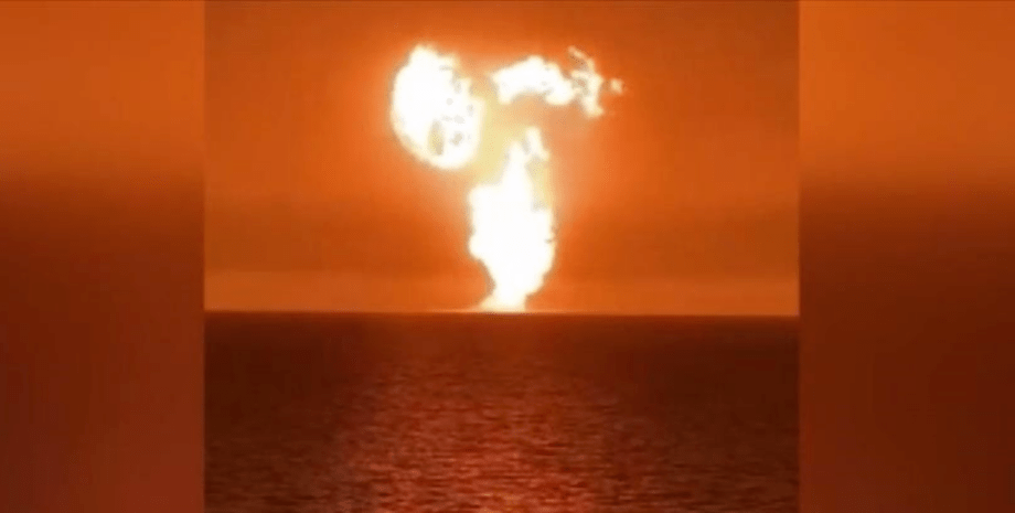 взрыв, каспийское море, фото