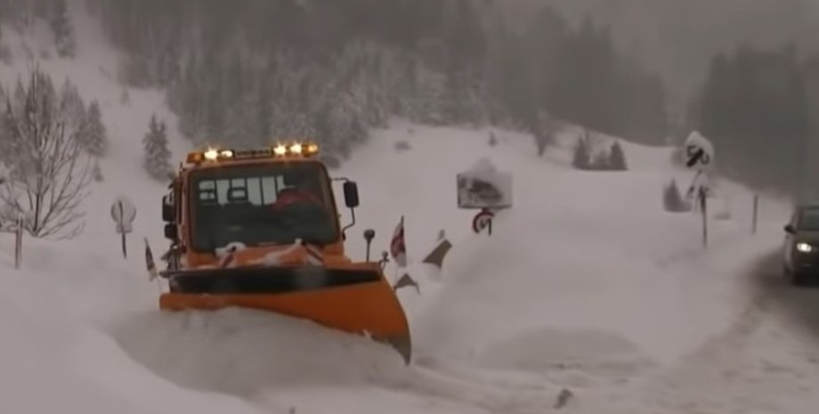 снігопад в Німеччині, негода, транспортний колапс