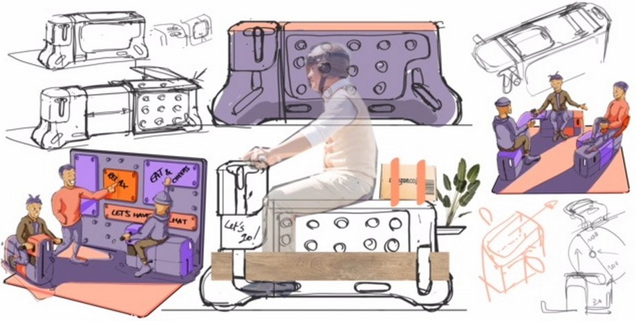 Ford электросамокат скамейка