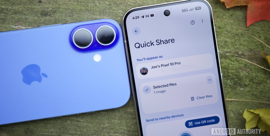 android iphone airdrop quickshare смартфоны