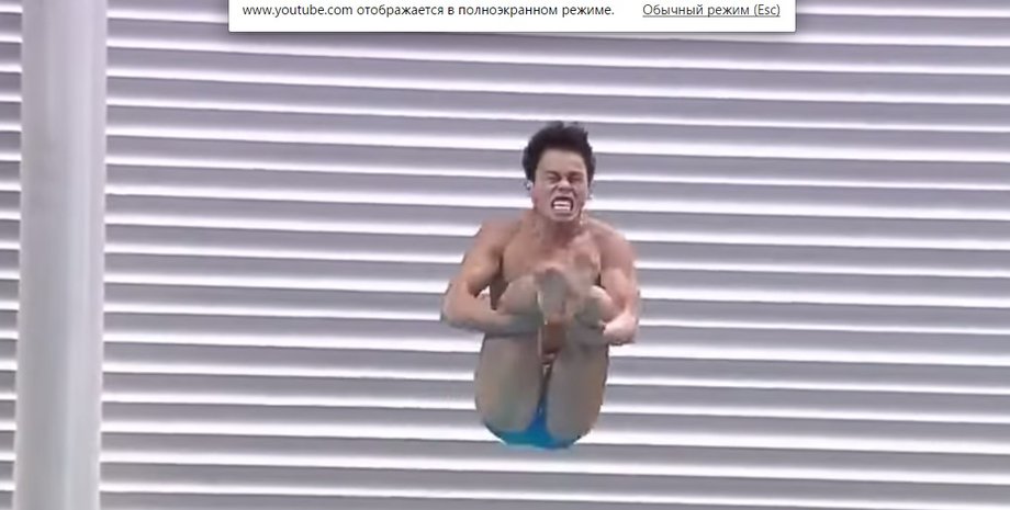 Прыжок в воду / Фото: кадр из видео Youtube