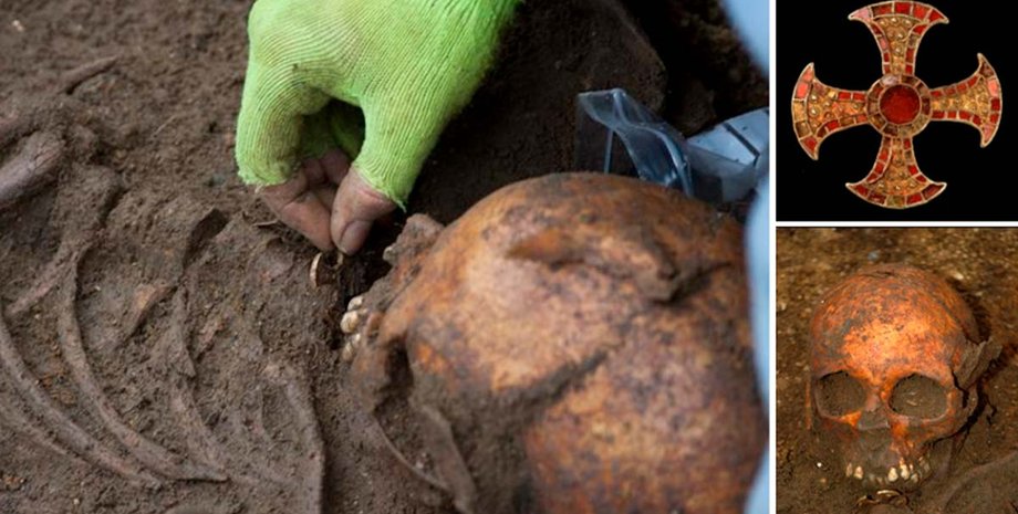 поховання, хрест Трампінгтон, реконструкція, обличчя, сучасні технології, ізотопний аналіз, міграція, дослідження, християнство, навернення, череп