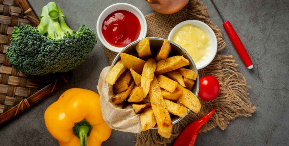 Картофель фри, овощи фри, полезные снеки, полезный перекус, полезный перекус