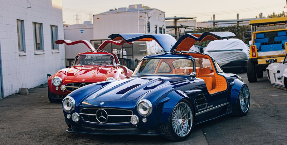 Mercedes 300SL Gullwing, Mercedes 300SL, Tesla Model 3, суперкар Mercedes