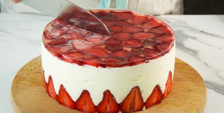 торт фрезье торт фрезье, торт с клубникой, что приготовить из клубники, французская кухня