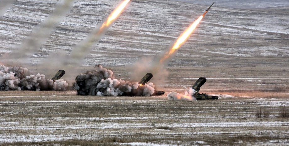 Самоходные реактивные огнеметы "Буратино" / Фото: Wikipedia