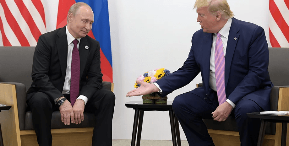 Дональд Трамп на встрече с президентом России