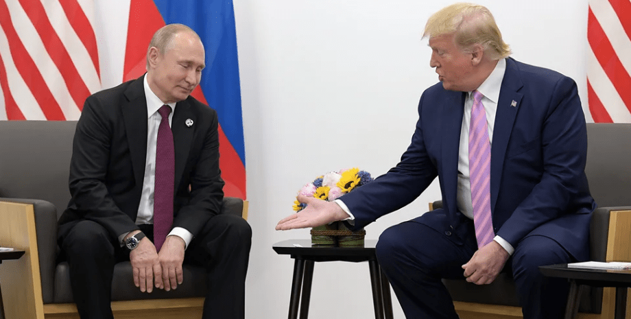 Дональд Трамп на встрече с президентом России