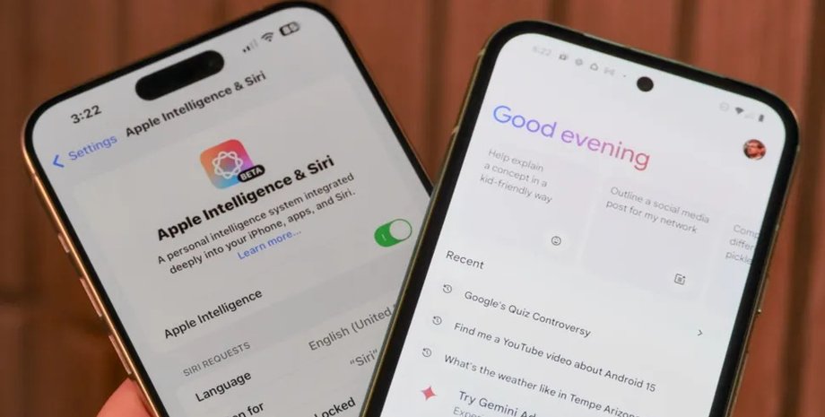 Google Pixel і iPhone ШІ смартфони gemini apple intelligence