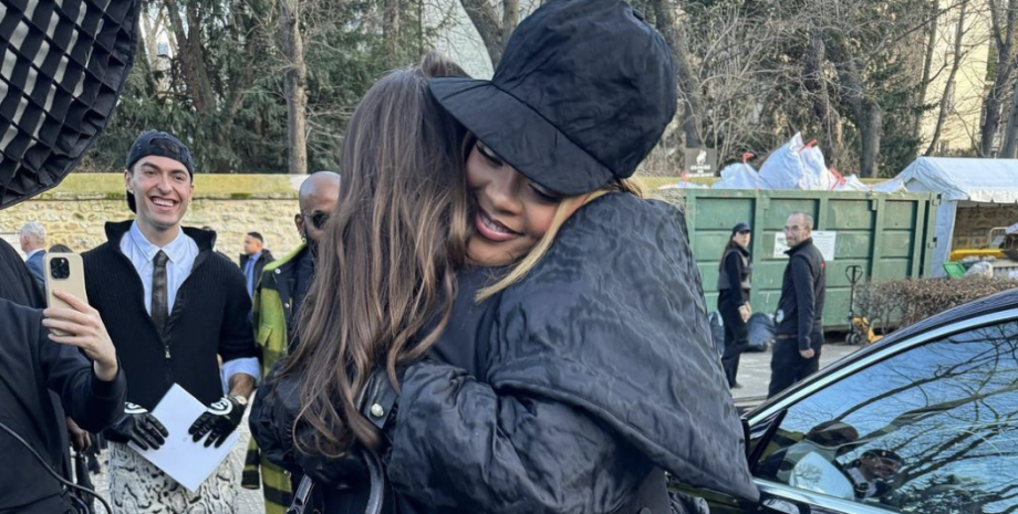 Натали Портман и Рианна Натали Портман и Рианна, натали портман развод, натали портман бенджамин мильпье, неделя моды в париже