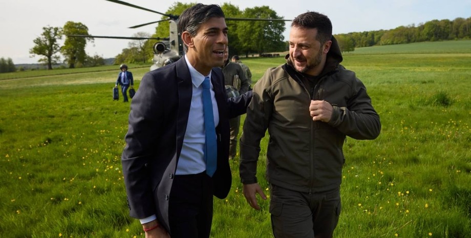 Риши Сунак и Владимир Зеленский реши сунок и владимир зеленский, снабжение оружия британия