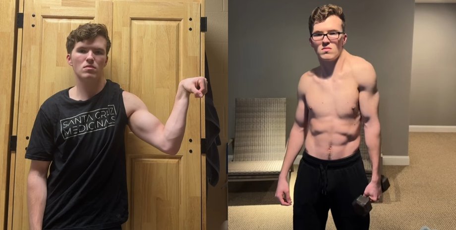 Необычная внешность, одно упражнение, тренировка мышц, одна сторона, блогер, необычная внешность, культ внешности,