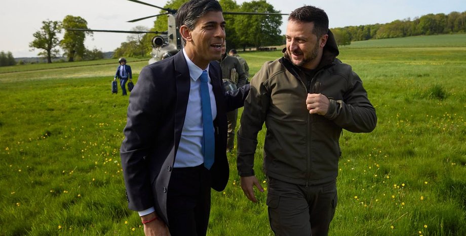 ріші сунак і володимир зеленський, постачання зброї британія