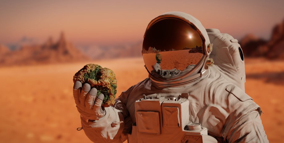 астронавт, Марс, скафандр, фото