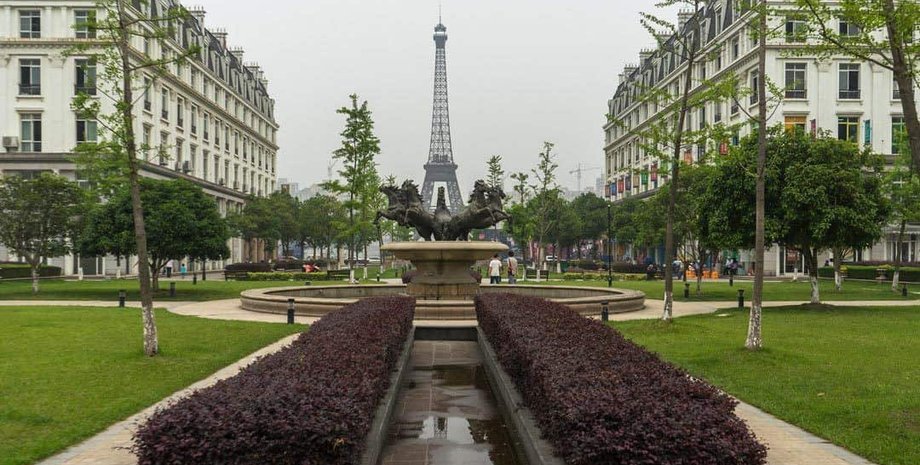 Китайцы построили точную копию Парижа, город-призрак, интересные локации, странные уголки на Земле, путешествия, путешествия, фото