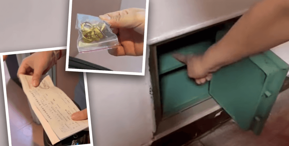 Жінка знайшла схованку з коштовностями, депозитний сертифікат, цінні речі, гроші, прикраси, схованка, сейф за шафою