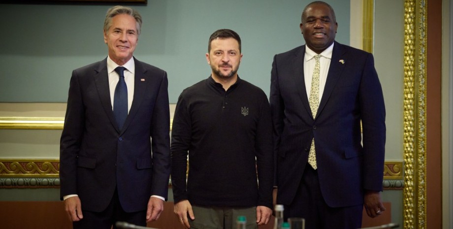 Энтони Блинкен, Владимир Зеленский, Дэвид Лэмми Энтони Блинкен, Владимир Зеленский, Дэвид Лэмми, политики
