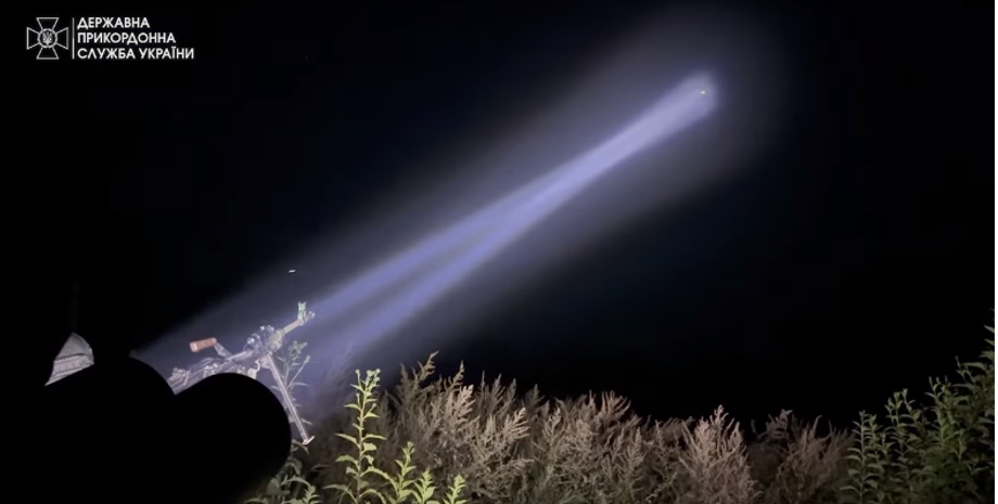 Прожектор пограничников, шахеды, дроны, пограничники, Уничтожение Shahed