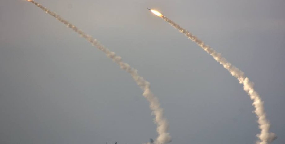 ракеты, запуск ракет, небо