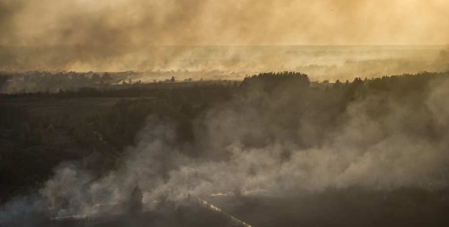 Пожар в зоне отчуждения / Фото пресс-службы Кабмина