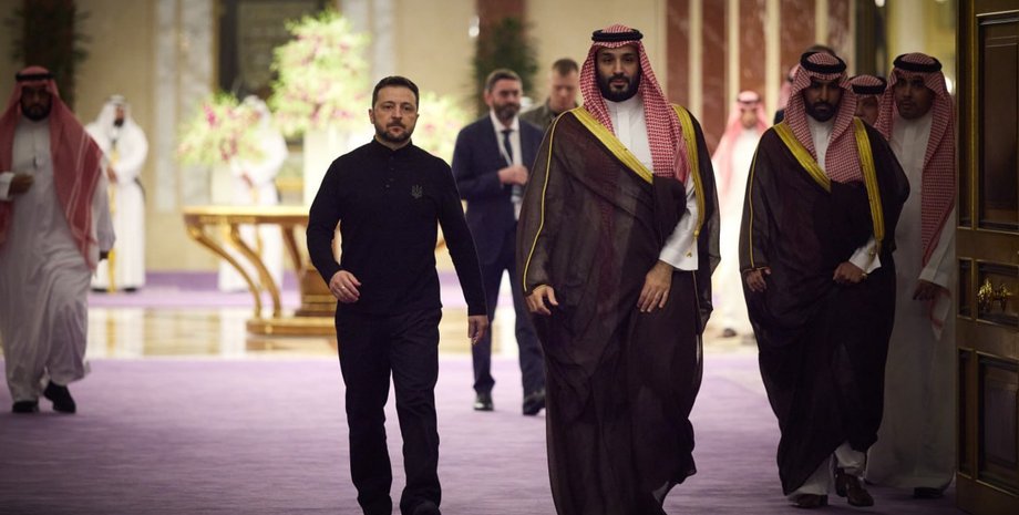 Владимир Зеленский и Мухаммад бин Салман Аль Сауд и Мухаммад бин Салман Аль Сауд