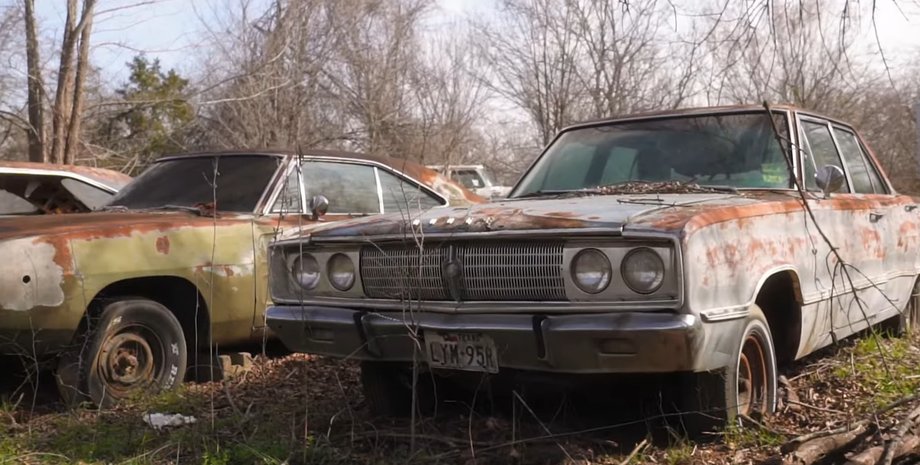 Брошенные авто, коллекция авто, Dodge Charger, Plymouth Road Runner