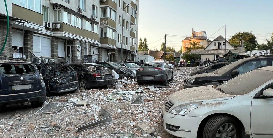 обстрел Киева, обстрел, Киев, прилеты, последствия обстрела, воздушная атака